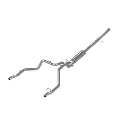 2.5 Inch Cat Back Exhaust System For 19-up Silverado/Sierra 1500 6.2L, 2022 Silverado LTD/ Sierra Limited 6.2L Dual Rear 304 Stainless Steel MBRP