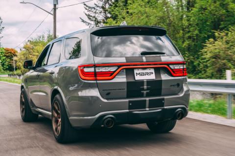 2018-Up Dodge Durango SRT SRT Hellcat 6.2L/6.4L Armor Pro T304 Stainless Steel 3 Inch Cat-Back Dual Rear Exit with Carbon Fiber Tips MBRP