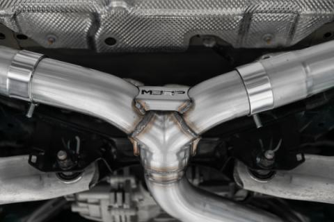 2021-2024 Ford Bronco Sport 2.0L EcoBoost T409 Stainless Steel 2.5 Inch Resonator-Back Dual Split Rear Exit MBRP Exhaust System