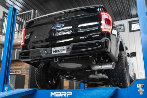 21-Up Ford F-150 4 Inch Cat Back Single Side Race Version Black Coated- Aluminized Steel Exhaust System MBRP