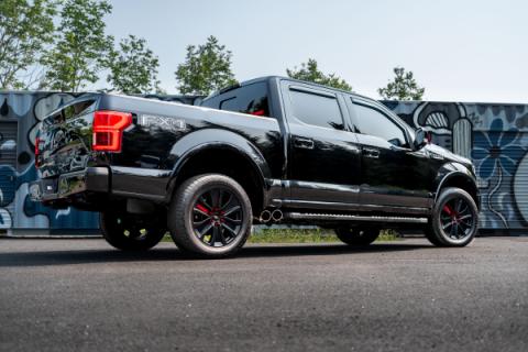 3 Inch Cat Back Exhaust System Pre-Axle Dual Outlet Black Coated Street Version For 15-20 Ford F-150 MBRP