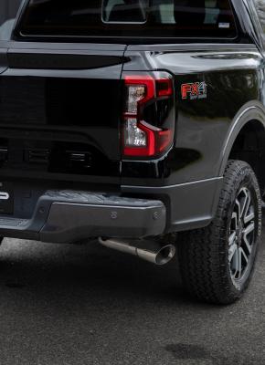 2024 Ford Ranger 2.3L Ecoboost Armor Lite Aluminized Steel 3-Inch Cat-Back Single Side Exit with Polished Tip MBRP