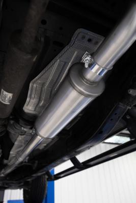 2024 Ford Ranger 2.3L Ecoboost Armor BLK Black-Coated Aluminized Steel 3-Inch Cat-Back Single Side Exit with Black Tip MBRP