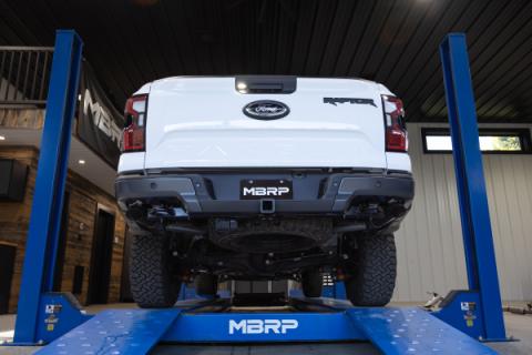24-Present Ford Ranger Raptor 3.0L EcoBoost, Armor BLK 3-Inch Axle-Back Dual Rear Turn-Down MBRP