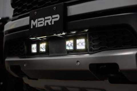 24-Up Ford Ranger Raptor Bumper Light Kit Amber Spot Beam MBRP