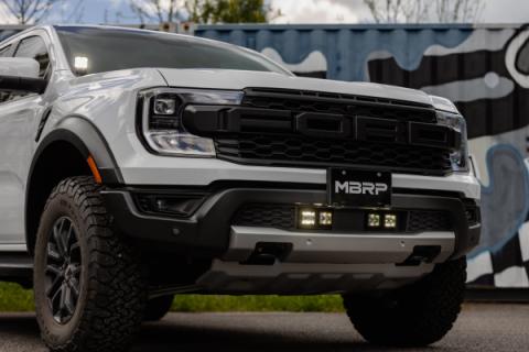 24-Up Ford Ranger Raptor Ditch Light Kit Amber Flood Beam MBRP