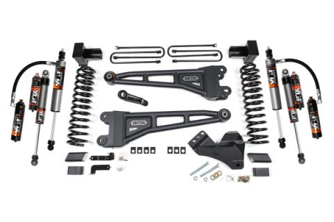 20-22 Ford F-450 4WD 4 Inch Radius Arm Suspension Lift Kit, 3.5 Inch Rear, Block - Fox 2.0 IFP Performance Series Shocks Front and Rear BDS Suspension