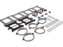 Pro-Shot Fogger Upgrade Kit Cheater Nitrous System-Dual 4150 Holley Flange 4150 X2 Does Not Include Bottle NOS