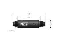 In-Line Hi-Flow Nitrous Filter 8An Black High Pressure Nitrous Filter -8An X -8An In-Line Billet Aluminum (140 Micron) NOS