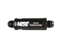 In-Line Hi-Flow Nitrous Filter 8An Black High Pressure Nitrous Filter -8An X -8An In-Line Billet Aluminum (140 Micron) NOS