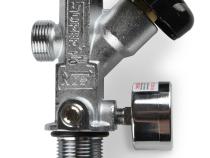 10 Lb. Bottle Super Hi-Flow Valve Assembly With Siphon Tube And Blue Gauge NOS