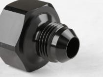 Black T7075 Aluminum 8An-660 Bottle Nut Adapter 8An -660 Bottle Nut Adapter- Al7075- Black NOS