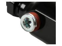 Late Model Billet Fuel Line Adapter Fits 5/16 Fuel Rail Black Anodized Aluminum (3) 1/8 Npt Ports W/ Adapters &amp;amp; Plug -4 An Fuel Port NOS