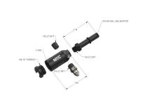 Late Model Billet Fuel Line Adapter Fits 5/16 Fuel Rail Black Anodized Aluminum (3) 1/8 Npt Ports W/ Adapters &amp;amp; Plug -4 An Fuel Port NOS
