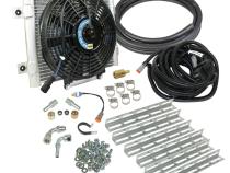 Xtrude Transmission Cooler with Fan Complete Kit for 3/8in Lines (Silverado/Sierra/Ford) BD Diesel