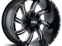 Cast Aluminum Wheels Twisted 9102 SB 22x12 Milled Spokes Satin Black 8 On 180 Bolt Pattern -44 Offset Cali Offroad Wheels