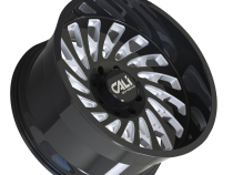 Cast Aluminum Wheels Switchback 9108 GB 22x12 Milled Spokes Gloss Black 6 On 139.7 Bolt Pattern -51 Offset Cali Offroad Wheels