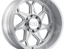 Cast Aluminum Wheels Sevenfold 9111 SL 22x12 Brushed Brushed Silver 6 On 139.7 Bolt Pattern -51 Offset Cali Offroad Wheels