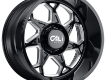 Cast Aluminum Wheels Sevenfold 9111 GB 22x12 Milled Spokes Gloss Black 6 On 139.7 Bolt Pattern -51 Offset Cali Offroad Wheels