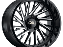 Cast Aluminum Wheels Purge 9114 GB 24x14 Milled Gloss Black 6 On 139.7 Bolt Pattern -76 Offset Cali Offroad Wheels