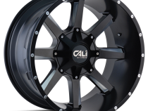Cast Aluminum Wheels Busted 9100 SB 22x12 Milled Spokes Satin Black 8 On 180 Bolt Pattern -44 Offset Cali Offroad Wheels