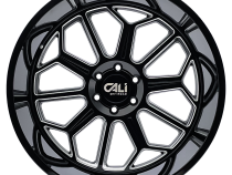 Cast Aluminum Wheels Auburn 9117 BM 20x10 Milled Gloss Black 8 On 165.1 Bolt Pattern -25 Offset Cali Offroad Wheels