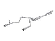 2019-Up Silverado/Sierra 1500 2.7L Armor Pro T304 Stainless Steel 3 Inch Cat-Back, 2.5 Inch Dual Split Rear Exit MBRP