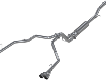 21-Present Chevrolet/GMC Suburban/Yukon XL 3 Inch Cat Back Dual Split Rear Exhaust System, Armor Lite Aluminized Steel with Quad Tips MBRP