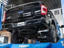 21-Up Ford F-150 Black Coated Aluminized Steel 3 Inch Cat-Back Single Side Exhaust System MBRP