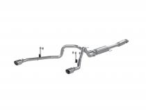 21-Up Ford F-150 T409 Stainless Steel 3 Inch Cat-Back 2.5 Inch Dual Split Rear Exhaust System MBRP