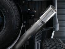 Ford 4 Inch Exhaust Resonator Back Single Side Exit Armor BLK For 17-Up Ford F250/F350 MBRP