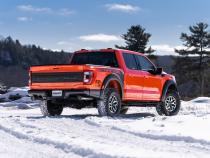 2021-Up Ford F-150 Raptor 3.5L EcoBoost HO 3 Inch Axle-Back Dual Rear Exit T304 Stainless Steel with Carbon Fiber Tips MBRP