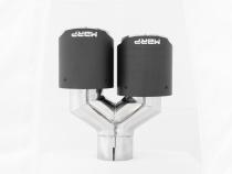 Carbon Fiber Tip  2.5 Inch ID Dual 4 Inch OD Out 9.5 Inch Length Dual Wall MBRP